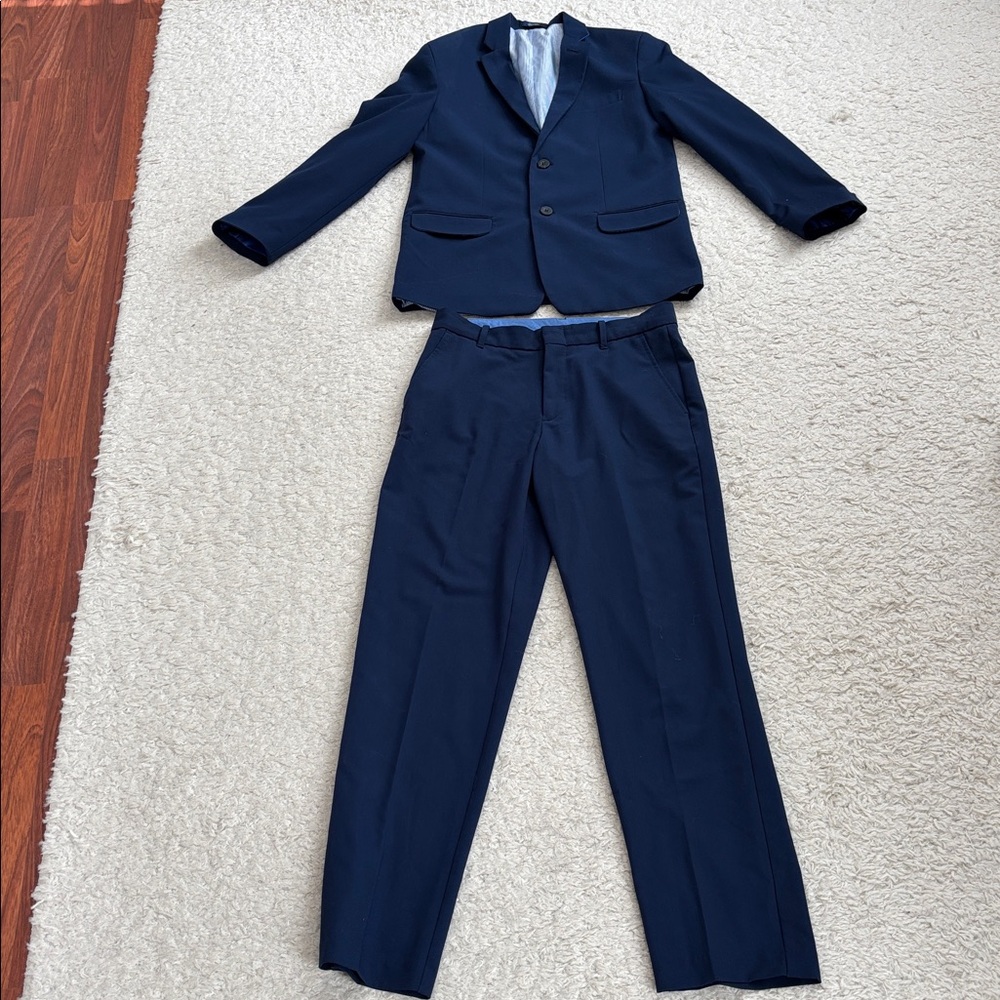 ! Youth Boys Classic Navy Blue Suit Set